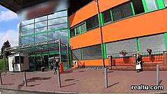 attractive czech woman seduced in mall and intimate in pov