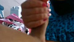 Outdoor blowjob and creampie with a milf slut in a tent