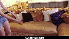 Stepsisters Take Turns Pleasuring Horny Stepbrother's Cock