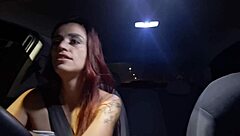 App Driver Slut Catches Man Masturbating In Back Seat