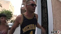 street encounter with nacho vidal and a passionate blowjob