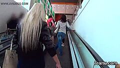 attractive czech woman seduced in mall and intimate in pov