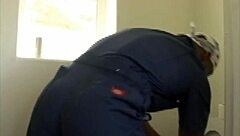 Blonde Sophia Mounds contrasts with big brown cock in deepthroat and doggystyle action, licking pussy before cumshot