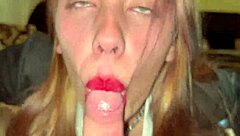 Beauty Amateur Babe Deepthroats Drains Balls Swallows