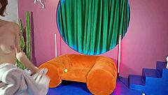 nude outdoor filming shows shaved pussy and natural tits in public