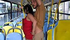 brazilian student groped and screwed inside public bus by stranger