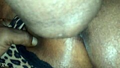 Couple smells granny's sweet pussy and nasty asshole while licking her panties