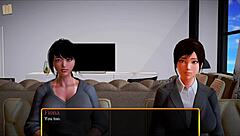 My new family 343: brunette with small tits in amateur game