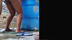 Outdoor Anal Creampie With Huge Cock In Tight Ass