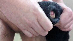 Feeling Intense Pleasure from Massive Cumshot in Bathroom