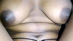 African Babe's Small Tits Bounce Riding Huge Cock