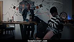 hey, stepsisters play ouija with stepbros for taboo fun