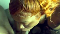 Sexy Stripper In Fishnets Gets Creampied Hard