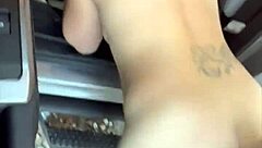 big booty girl with perfect tits hangs out in public