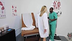 Sluttiest doctor Joslyn James gets cum on tits from Rome Major.