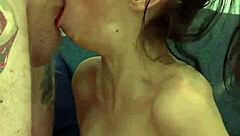 BTS footage of Candie Cross as my personal slut in rough deepthroat action