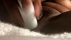 Sexy Girl Squirts Hard While Fingering Big Clit Close-Up