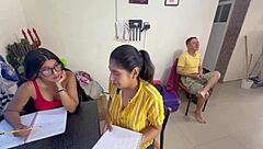 I’m Shocked by This Threesome with Two Innocent College Girls and Old Man