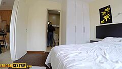 Curvy ebony milf maid pounded hard by tourist in hotel room