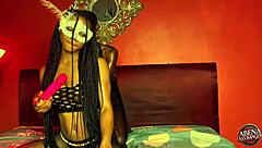 Two sexy slim teen 18+s play with themselves & each other before hardcore foursome with two big black dicks