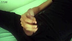 Horny Guy Moans Loud Jerking Big Cock After Work to Climax