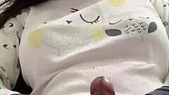 Ever seen a shemale clamp her cock while stroking?