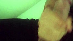 Horny Guy Moans Loud Jerking Big Cock After Work to Climax