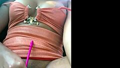 She flashed her creamy pussy during a real taxi ride