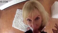 Erica Lauren's Fake Boobs Gilf Milf Pov Blowjob and Sweet Cum Swallow! Watch Her Suck Cock!