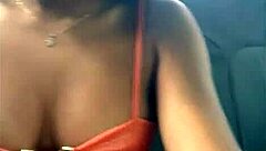 She flashed her creamy pussy during a real taxi ride