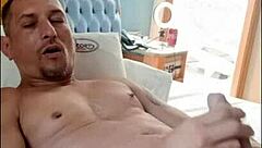 Brazilian Mature Amateur Gives Bareback Handjob Leading to Explosive Cumshot on Small Waist!