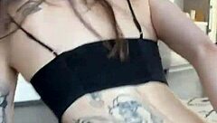 backstage blowjob during anal toys solo with hot tattoo teen 18+ - vertical pov