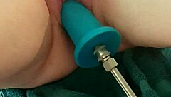 Intriguing softcore solo with sex machine