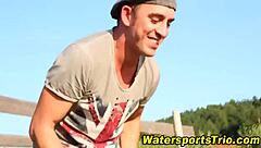 Fingered Slut Urinates in Outdoor Hardcore Golden Shower Scene