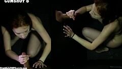 I watched Ellie take nine cumshots in a row at the gloryhole, swallowing every drop