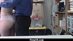 i caught shoplifting teen 18+ and fucked her doggystyle in the office