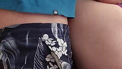 hot babe hitchiker sucking my dick to the motel before i creampie her pussy