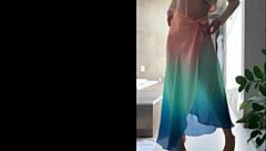 Sensual brazilian milf in skirt