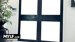 This new MILF can't resist deepthroating on the sofa!