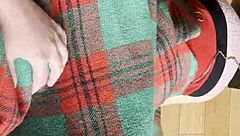 Shy Neighbor Licks Pussy Intensely Under Blanket