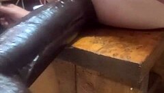 Amateur Uses Huge Dildos On Fucking Machine For Anal Pleasure