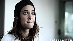 Guy tries to convert lesbian stepsis Uma Jade to straight with big cock.