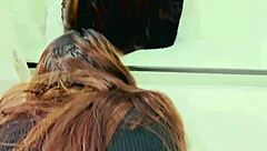 slamming my wife in her dress, heels, and lace thong