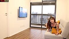 Hardcore Interracial Handjob and Orgasm for Sexy Shaved Babe in Wild Scene