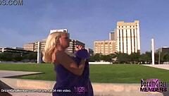 Look at this blonde flashing big tits in Florida!