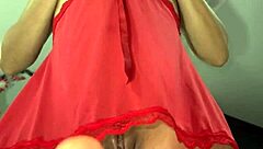 Colombian blonde MILF bounces big tits in amateur webcam video