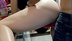 french slut in black satin lingerie gives deepthroat blowjob pov 😈