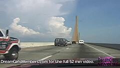 topless in my convertible going over the skyway bridge