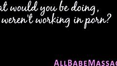 Behind the scenes with a sexy redhead babe in high definition massage