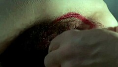 Amira Casar flaunts red lipstick in hairy ass scene